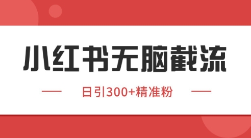 小红书截流同行客源，独家野路子获客玩法 日引200+暴力获客【揭秘】-秀人资源网
