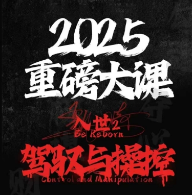 2025重磅大课，入世2，驾驭与控制-整合资源网