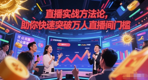 直播实战方法论，助你快速突破万人直播间门槛-秀人资源网
