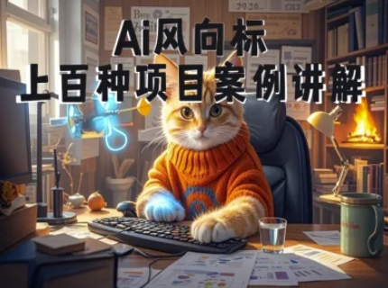 Ai风向标-附100种项目案例玩法-0基础小白到大神ai视频商业应用教学-秀人资源网