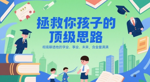付费文章：拯救你孩子的顶级思路，彻底聊透他的学业、事业、未来，含金量满满-秀人资源网