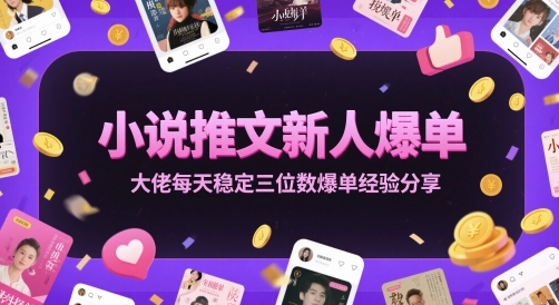 小说推文新人爆单大佬每天稳定三位数爆单经验分享-整合资源网