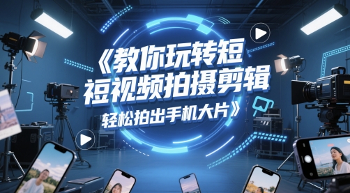 教你玩转短视频拍摄剪辑，轻松拍出手机大片-秀人资源网