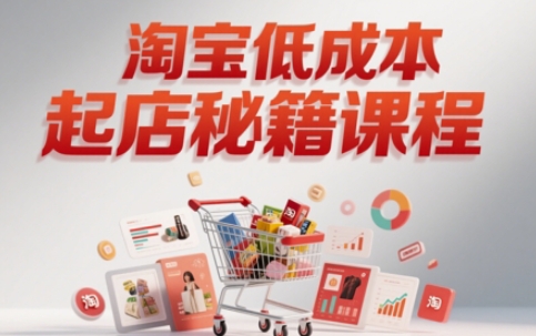 淘宝低成本起店系统课，助你快速起店，实现弯道超车-整合资源网