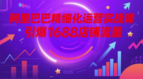 阿里巴巴精细化运营实战课，引爆1688店铺流量-秀人资源网