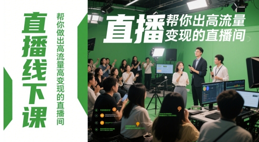 直播线下课，帮你做出高流量高变现的直播间-秀人资源网