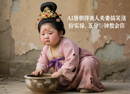 AI唐朝胖美人夫妻搞笑涨粉实操，五分钟教会你-秀人资源网