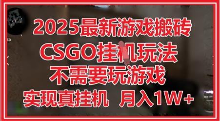2025最新游戏搬砖，CSGO挂G，不需要玩游戏，实现真挂G，月入1W+【揭秘】-秀人资源网