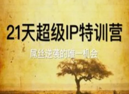 21天超级IP特训营，屌丝逆袭的唯一机会-整合资源网