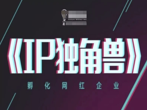 IP独角兽，孵化网红企业，ip教程-秀人资源网