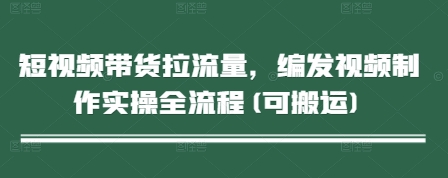 短视频带货拉流量，编发视频制作实操全流程(可搬运)-秀人资源网