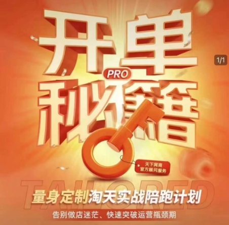 淘宝开单秘籍PRO，量身定制淘天实战陪跑计划，告别做店迷茫、快速突破运营瓶颈期(更新)-秀人资源网