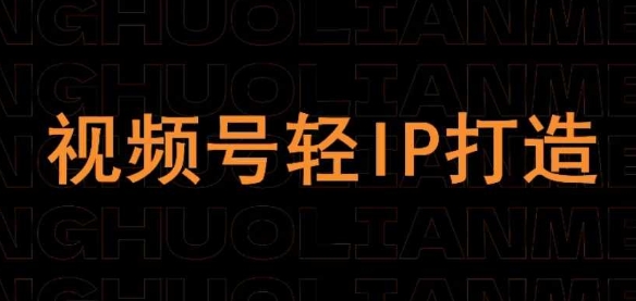 视频号线上课程，视频号轻IP打造-整合资源网