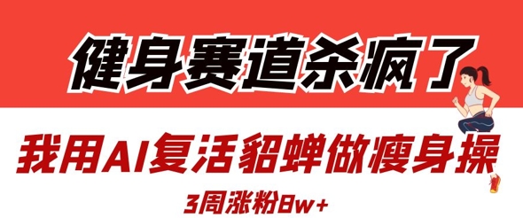 健身赛道杀疯了？我用AI复活貂蝉做瘦身操，3周涨粉8W-整合资源网