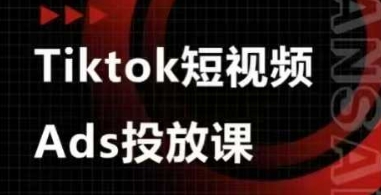 Ads视频投放课，tiktok短视频广告投放课-整合资源网