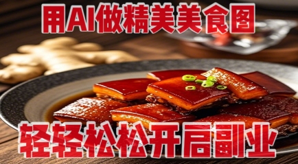 用AI做精美美食图，无需专业设备拍摄，轻轻松松开启副业-秀人资源网