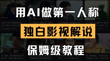 用AI做第一人称独白影视解说，手把手教学，保姆级教程-秀人资源网