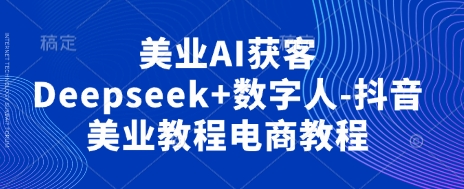 美业AI获客Deepseek+数字人-抖音美业教程电商教程-秀人资源网