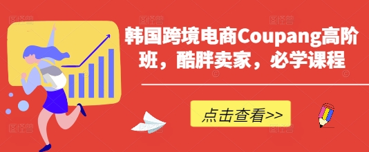 韩国跨境电商Coupang高阶班，酷胖卖家，必学课程-整合资源网