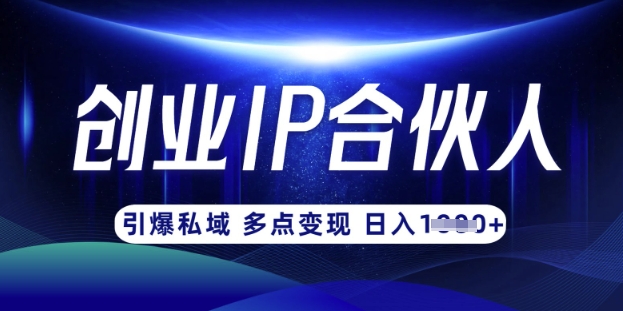 云帆·创业ip合伙人打造3.0，从0到1教你做网创，实现月入过W-秀人资源网
