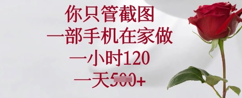 你只管截图，一部手机在家做，一小时120.一天5张【揭秘】-秀人资源网