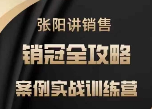 张阳讲销售实战训练营，​案例实战训练，销冠全攻略-整合资源网