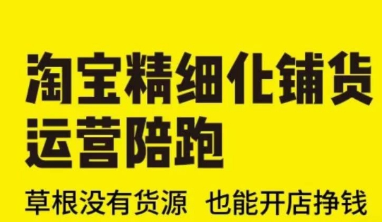 淘宝精细化铺货运营陪跑(部分更新至2025)，草根没有货源 也能开店挣钱-整合资源网