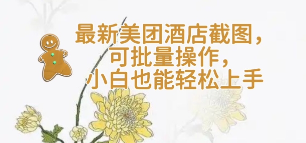 【轻云】最新美团酒店截图，可批量操作，小白也能轻松上手-秀人资源网
