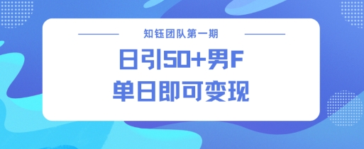 男粉引流新方法不违规，当日即可变现-整合资源网