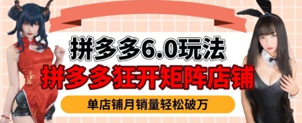 拼多多虚拟商品暴利6.0玩法，轻松实现月入过W-秀人资源网
