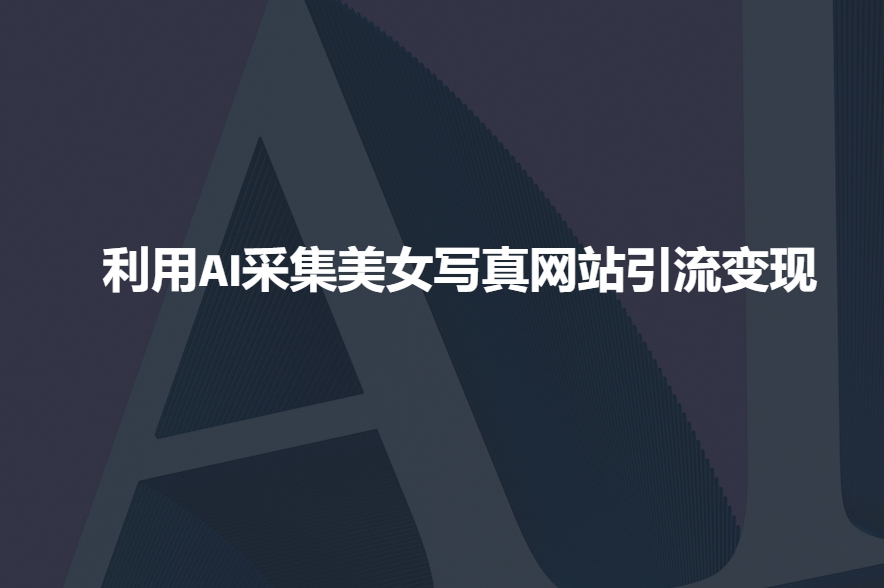 利用AI采集美女写真网站引流变现，引流嘎嘎的-秀人资源网