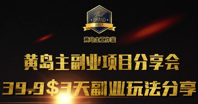 黄岛主副业分享会1期：3天3个副业玩法，速度上车-整合资源网