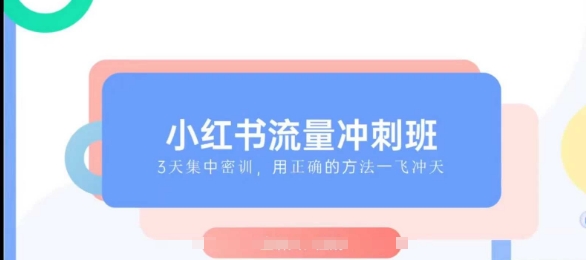 小红书流量冲刺班2025，最懂小红书的女人，快速教你2025年入局小红书-秀人资源网