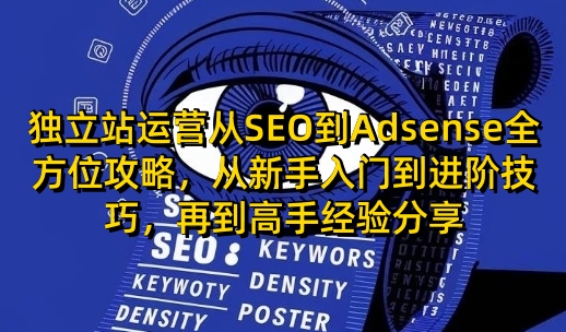 独立站运营从SEO到Adsense全方位攻略，从新手入门到进阶技巧，再到高手经验分享-秀人资源网