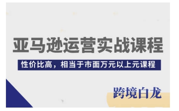亚马逊运营实战课程，亚马逊从入门到精通，性价比高，相当于市面万元以上元课程-秀人资源网