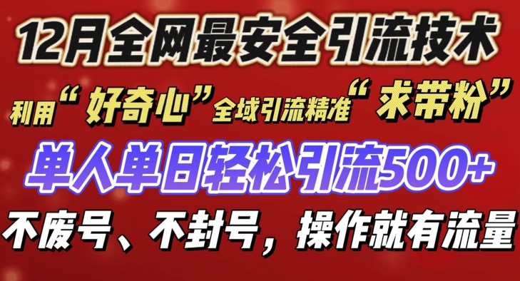 12 月份全网最安全引流创业粉技术来袭，不封号不废号，有操作就有流量【揭秘】-整合资源网
