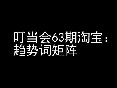 《淘宝天猫打爆班》原创高阶技术第63期，趋势词矩阵技术和玩法-秀人资源网