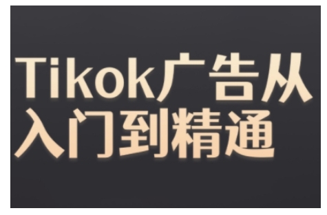 Tiktok Ads实操教程，Tiktok广告从入门到精通-秀人资源网