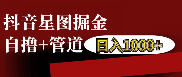 抖音星图掘金自撸，可以管道也可以自营，日入1k【揭秘】-秀人资源网