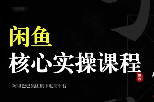 2024闲鱼核心实操课程，从养号、选品、发布、销售，教你做一个出单的闲鱼号-秀人资源网