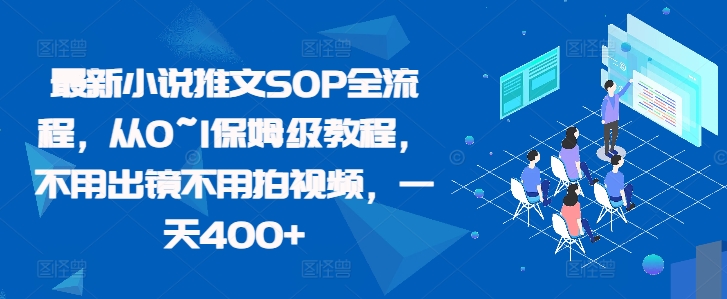 最新小说推文SOP全流程，从0~1保姆级教程，不用出镜不用拍视频，一天400+-秀人资源网