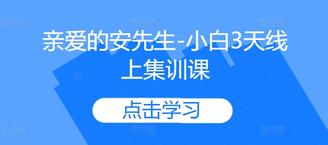 亲爱的安先生-小白3天线上集训课-秀人资源网