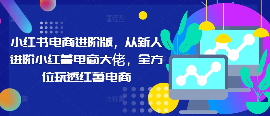 小红书电商进阶版，从新人进阶小红薯电商大佬，全方位玩透红薯电商-秀人资源网