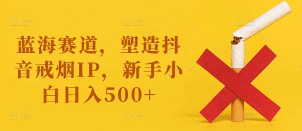 蓝海赛道，塑造抖音戒烟IP，新手小白日入500+【揭秘】-秀人资源网