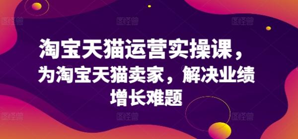 淘宝天猫运营实操课，为淘宝天猫卖家，解决业绩增长难题-秀人资源网