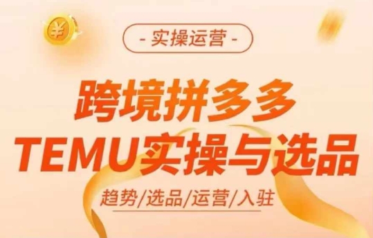跨境拼多多TEMU实操与选品，多多temu跨境选品运营实操-秀人资源网