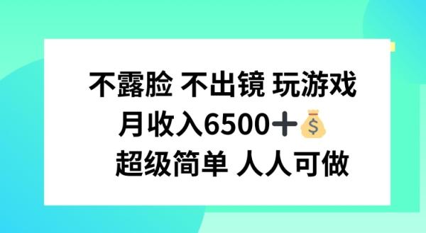 不露脸 不出境 玩游戏，月入6500 超级简单 人人可做【揭秘】-整合资源网