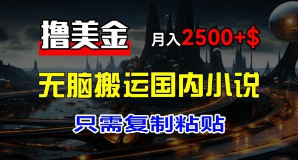 最新撸美金项目，搬运国内小说爽文，只需复制粘贴，稿费月入2500+美金，新手也能快速上手【揭秘】-整合资源网