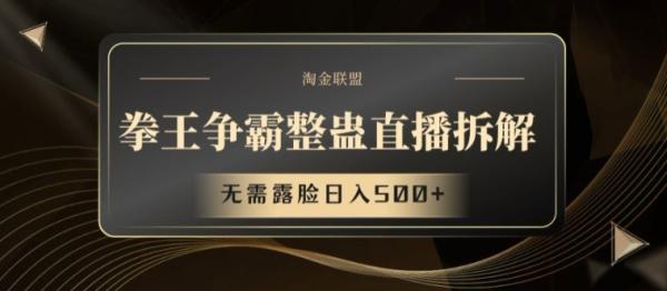 拳王争霸整蛊直播拆解，无需露脸日入500+【揭秘】-秀人资源网