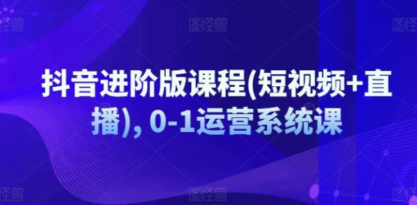 抖音进阶版课程(短视频+直播), 0-1运营系统课-整合资源网